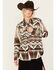 Idyllwind Women's Addy Southwestern Print Shacket , Dark Brown, hi-res