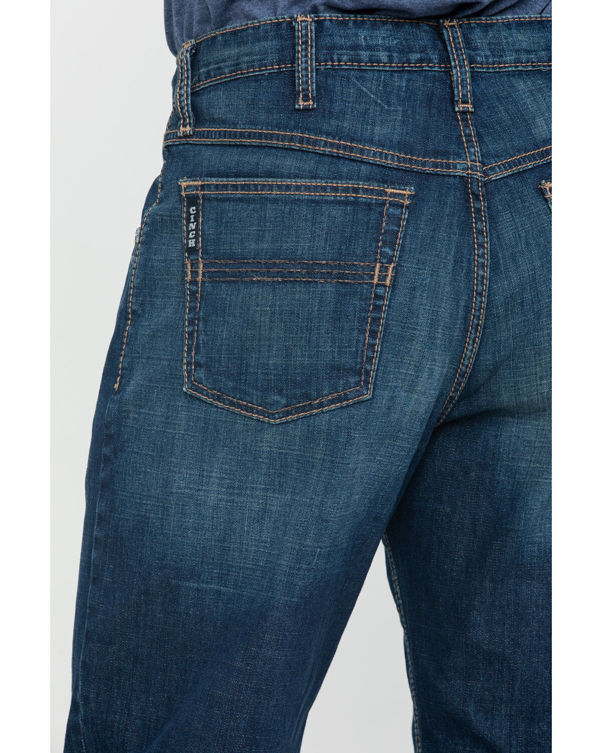Image #5 - Cinch Men's Black Label Original Loose Dark Tapered Jeans, , hi-res