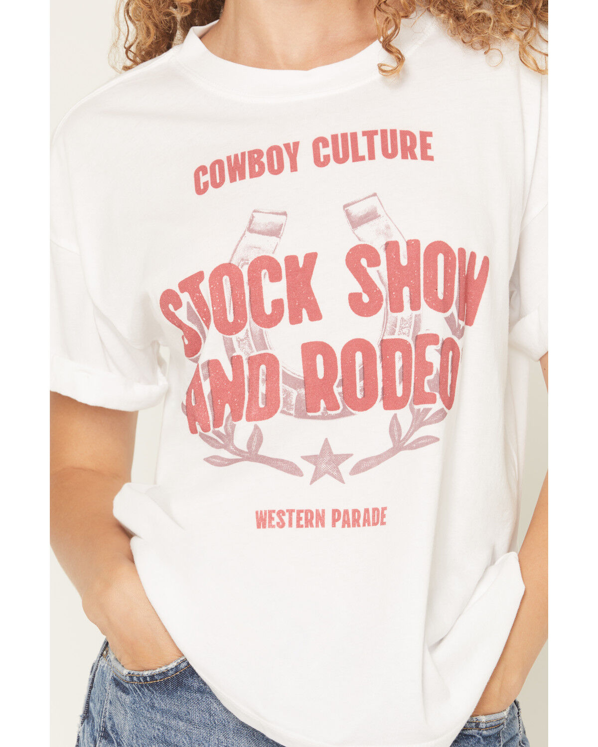 Image #3 - Girl Dangerous Women's Rodeo Stock Show Short Sleeve Graphic Tee, White, hi-res