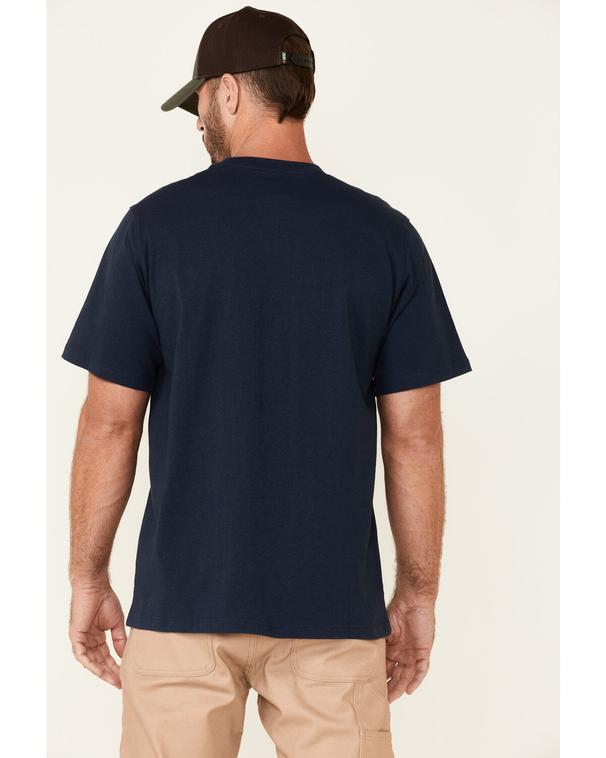 Product Name:  Hawx Men's Solid Navy Forge Short Sleeve Work Pocket T-Shirt - Tall