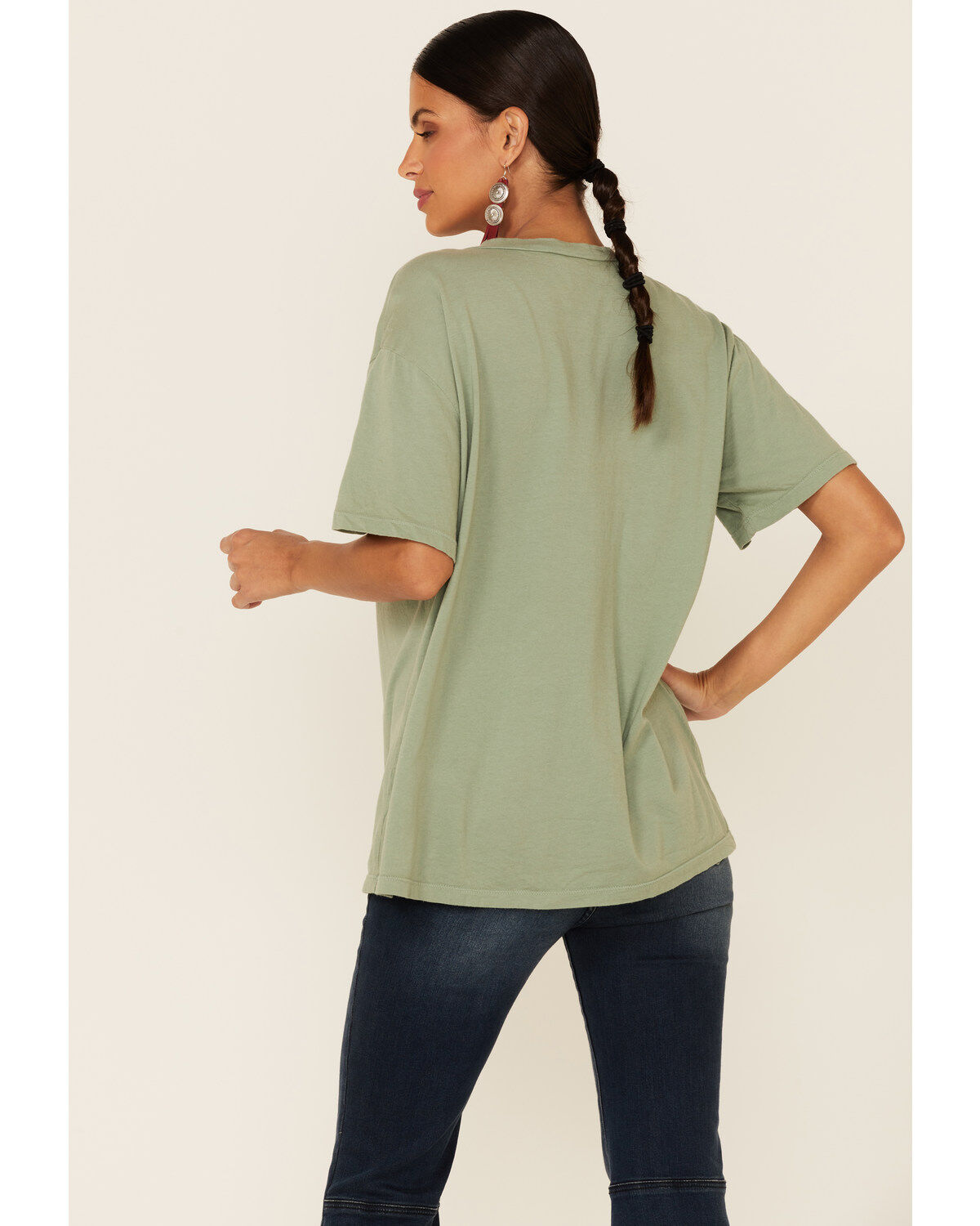 Image #4 - Show Me Your Mumu Women's Sage Zion Travis Graphic Short Sleeve Tee, Green, hi-res