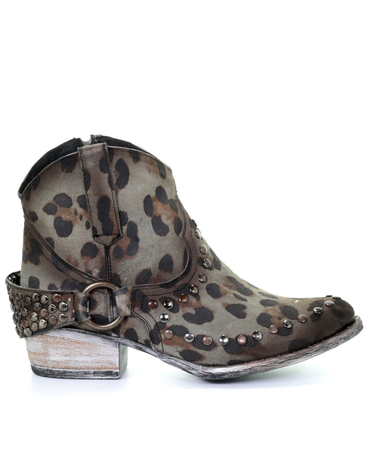 animal print womens booties