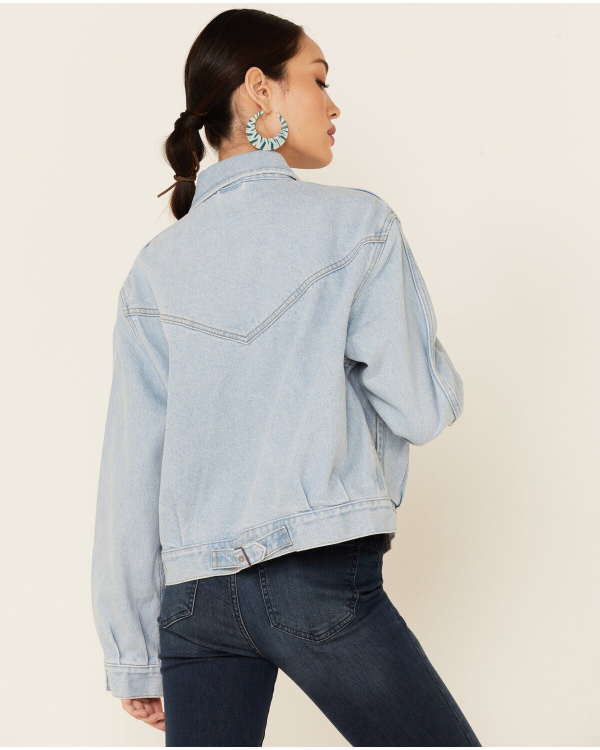 light wash trucker jacket