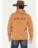 Image #1 - Ariat Men's Simple Buckle Southwestern Embroidered Hooded Sweatshirt, Rust Copper, hi-res