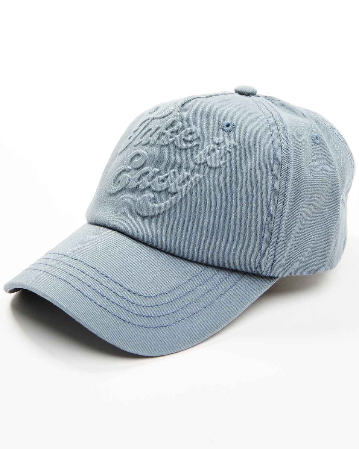 Cleo + Wolf Women's Take It Easy Embossed Ball Cap, Steel Blue, hi-res