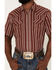 Cody James Men's Guerrero Stripe Snap Western Shirt , Burgundy, hi-res