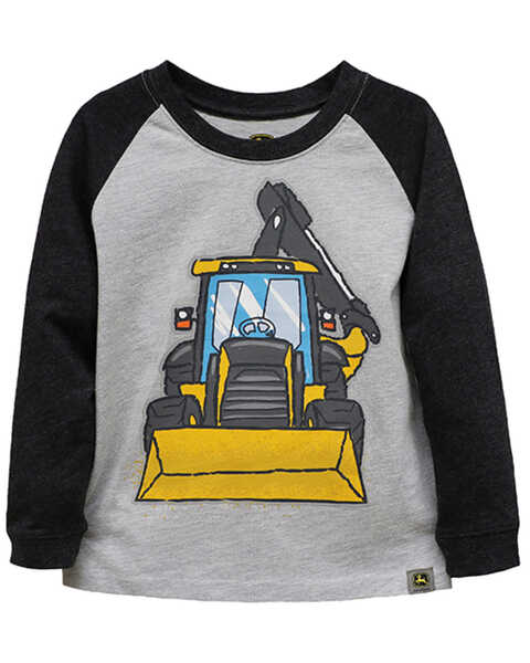 John Deere Toddler Boys' Coming & Going Tractor Graphic Long Sleeve T-Shirt, Grey, hi-res