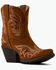 Image #1 - Ariat Women's Chandler Suede Booties - Snip Toe, Brown, hi-res