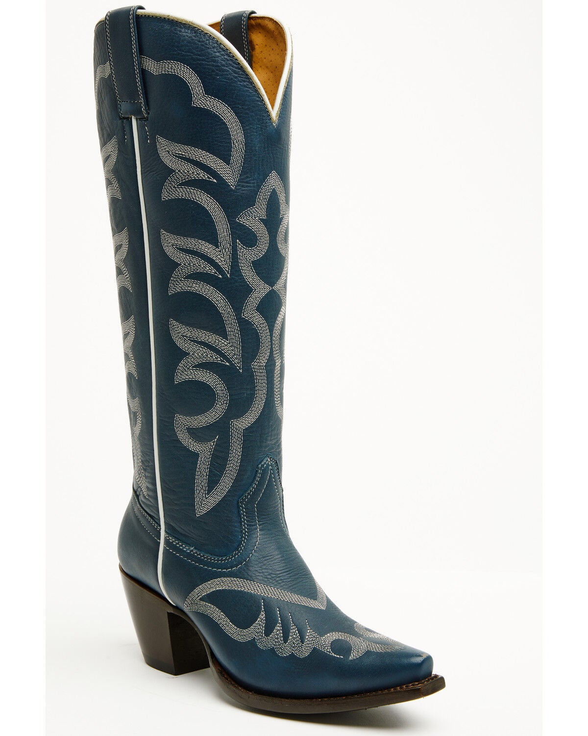 Shyanne Women's High Desert Tall Western Boots - Snip Toe, Navy, hi-res
