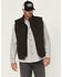 Image #1 - Thorogood Men's Heritage Stone Washed Canvas Vest, Brown, hi-res