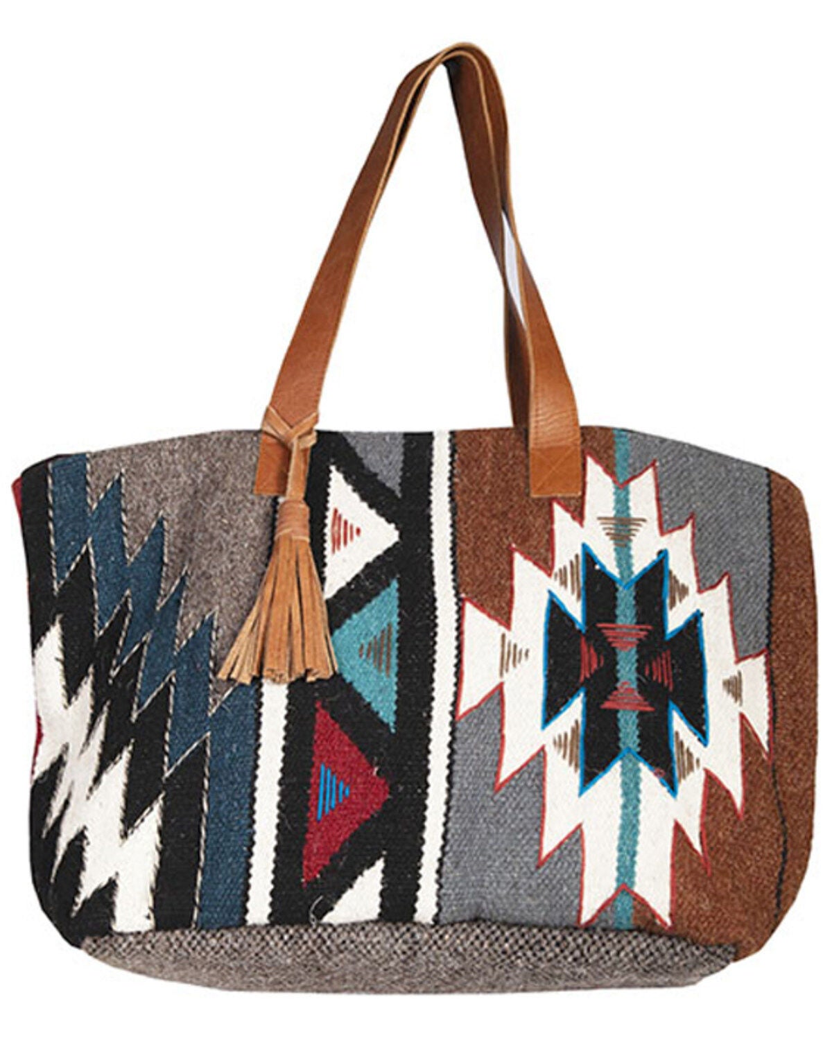 Scully Women's Southwestern Serape Wool Handbag Tote, Multi, hi-res