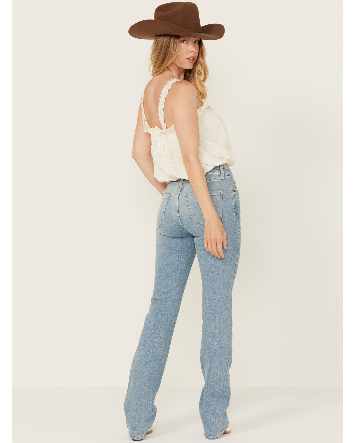 Image #3 - Cleo + Wolf Women's Skye Light Wash High Rise Bootcut Comfort Stretch Denim Jeans, Light Wash, hi-res