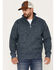 Pacific Teaze Men's 1/4 Zip Pullover Plaid Lined Bonded Sweater, Heather Blue, hi-res