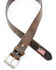 Hawx Men's Brown Leather Flag Tip Belt, Brown, hi-res