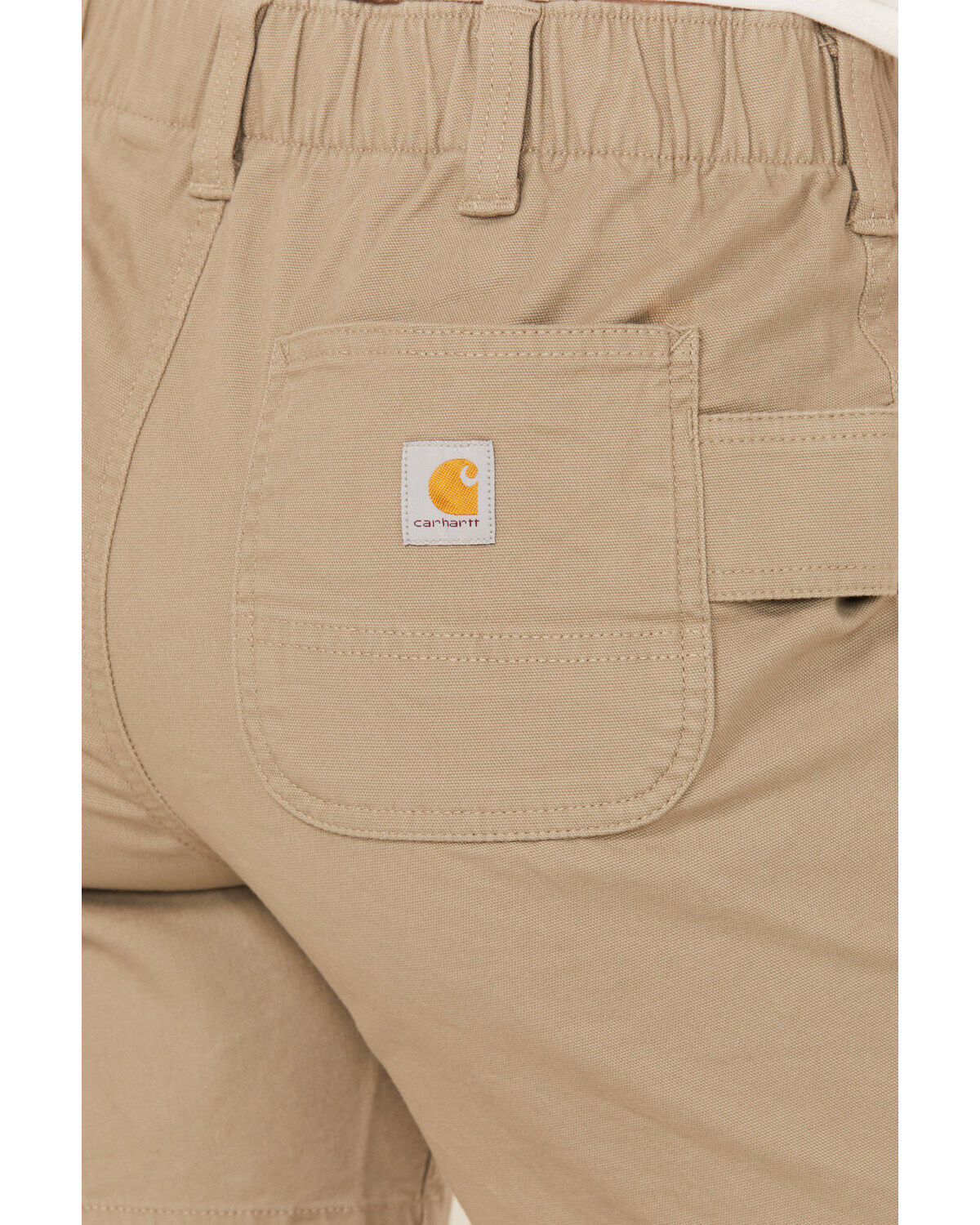 Image #4 - Carhartt Women's Rugged Flex™ Relaxed Fit Canvas Work Shorts, Light Grey, hi-res