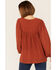 Flying Tomato Women's Embroidered Long Sleeve Peasant Top, Rust Copper, hi-res