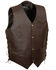 Image #1 - Milwaukee Leather Men's Side Lace Skull & Wings Vest - 5X, , hi-res