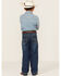 Cowboy Hardware Boys' Medium Wash Mid Rise Steer Head Straight Jeans, Blue, hi-res