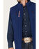 RANK 45 Men's Ralington Embroidered Softshell Vest, Dark Blue, hi-res