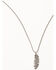 Image #2 - Cody James Men's Feather Necklace, Silver, hi-res