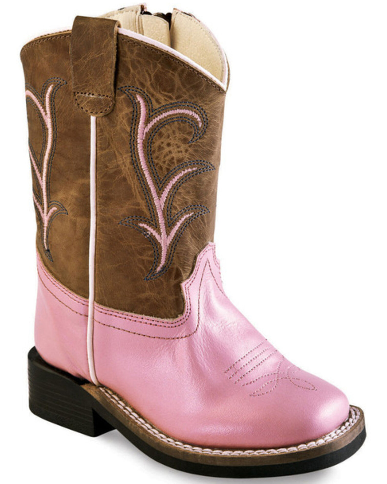 Old West Toddler Girls Leather Boots Square Toe Boot Barn