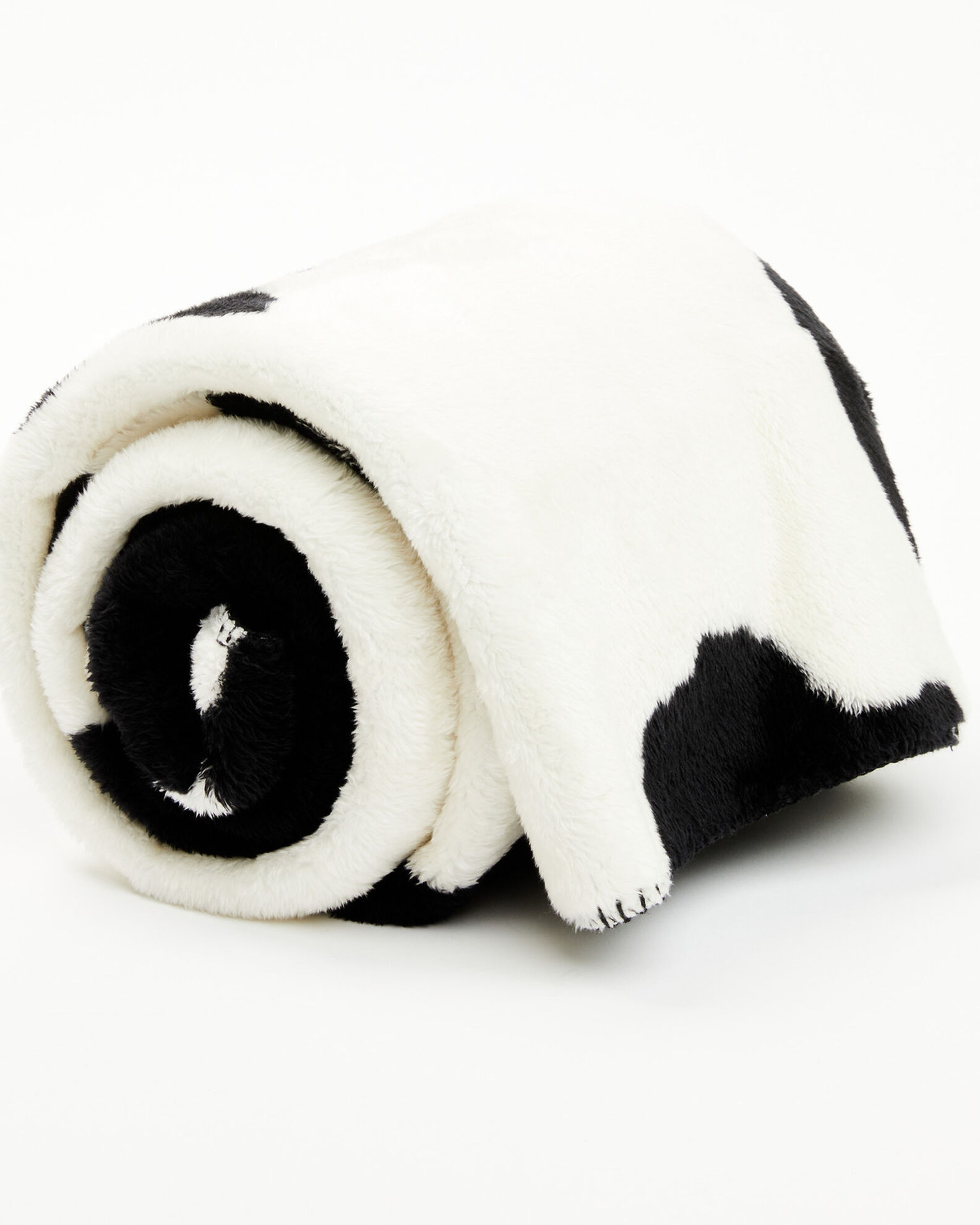 Cow print fleece throw deals
