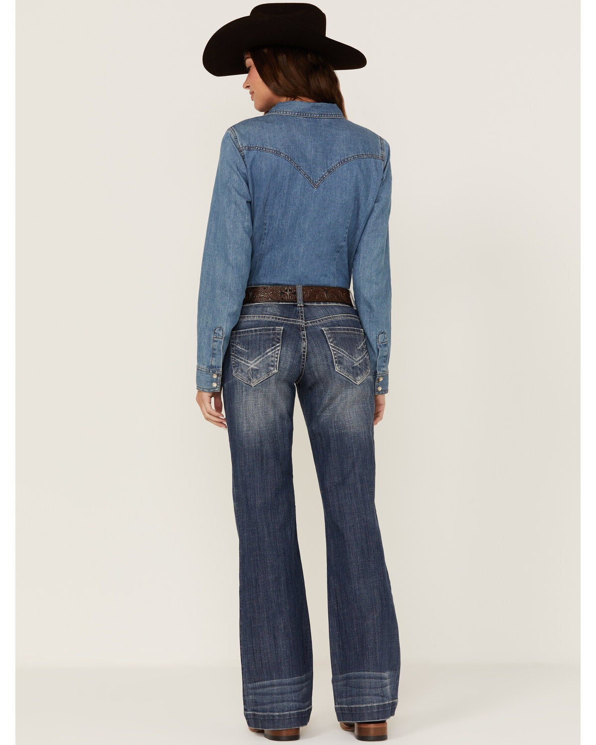 Image #3 - Stetson Women's Medium 214 Trouser Fit Jeans, , hi-res