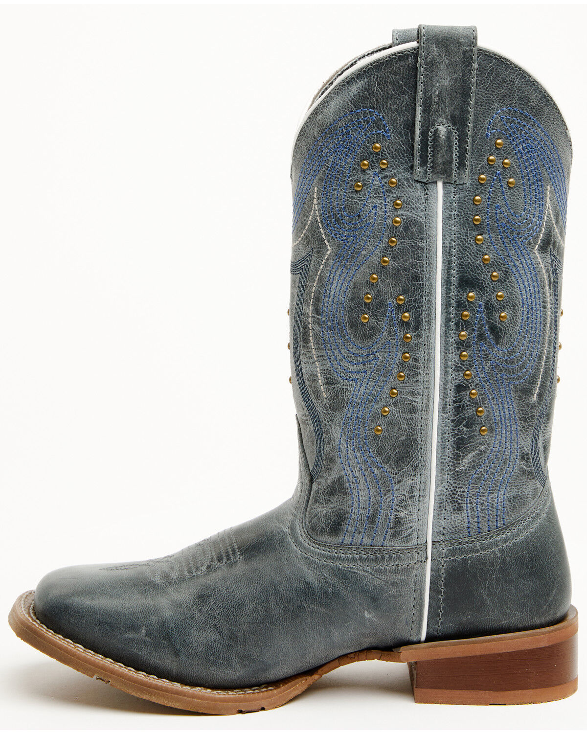 Image #3 - Laredo Women's Chic Western Boots - Broad Square Toe, Blue, hi-res