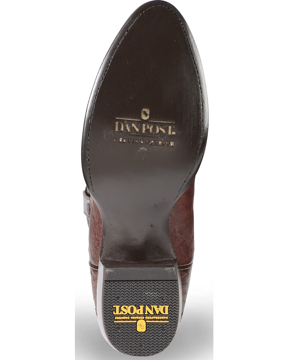 Image #5 - Dan Post Men's Brass Ostrich Leg Cowboy Boots - Medium Toe , , hi-res