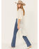Image #4 - Shyanne Women's Geo Print Lace Short Sleeve Kimono, Ivory, hi-res