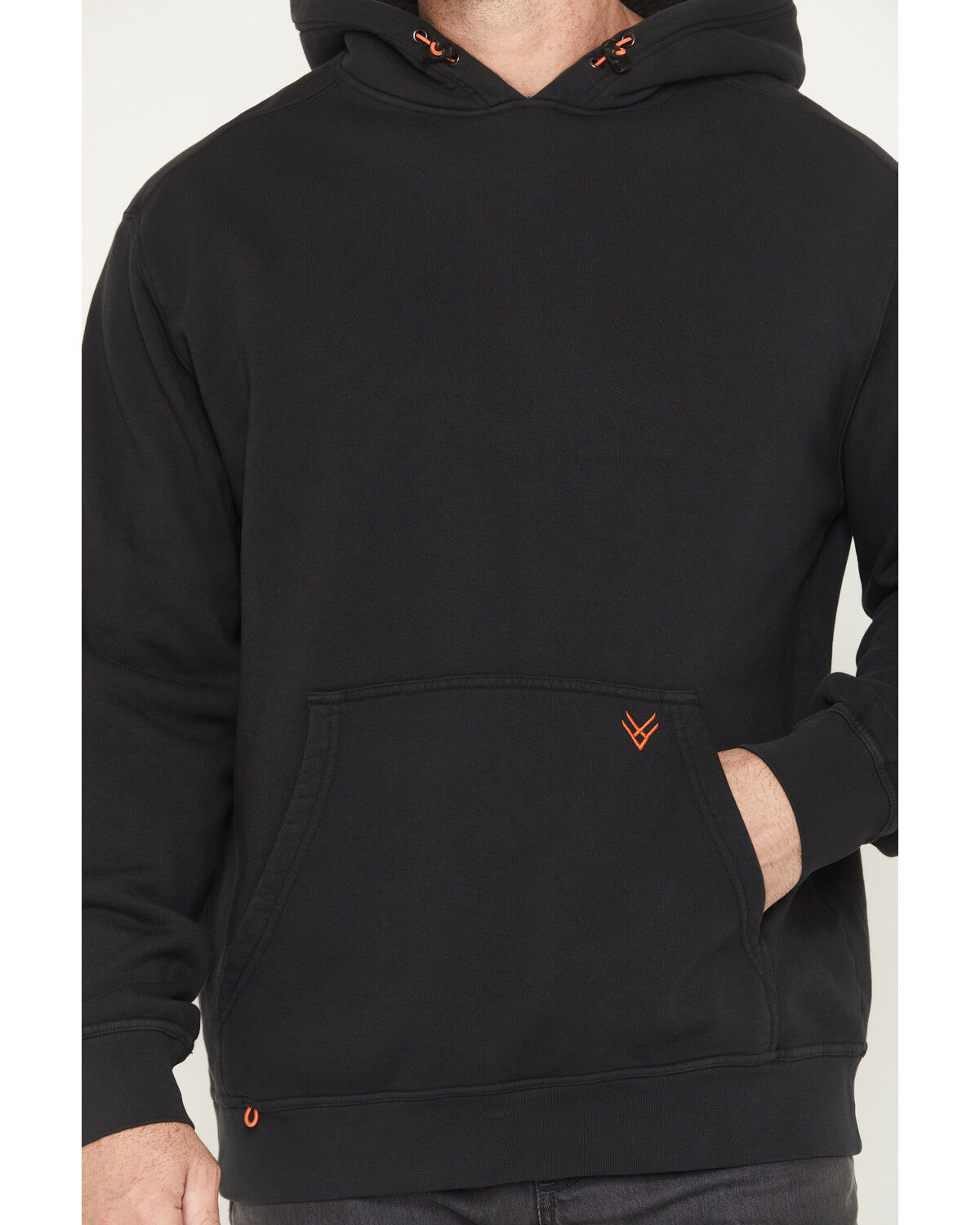 Image #3 - Hawx Men's Grit Garment Dyed Hooded Sweatshirt, Black, hi-res