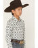 Image #2 - Gibson Trading Co Boys' Time Warp Geo Print Long Sleeve Snap Western Shirt, Ivory, hi-res