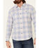 Image #3 - Flag & Anthem Men's Portola Plaid Print Long Sleeve Button Down Western Shirt, Blue, hi-res