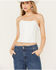 Boot Barn X Understated Leather Women's Louise Leather Bustier, White, hi-res