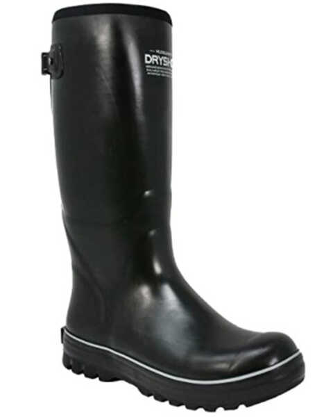 Dryshod Men's Mudslinger Gusset Non Marking Cool Clad Premium Rubber Farm Boots , Black/grey, hi-res