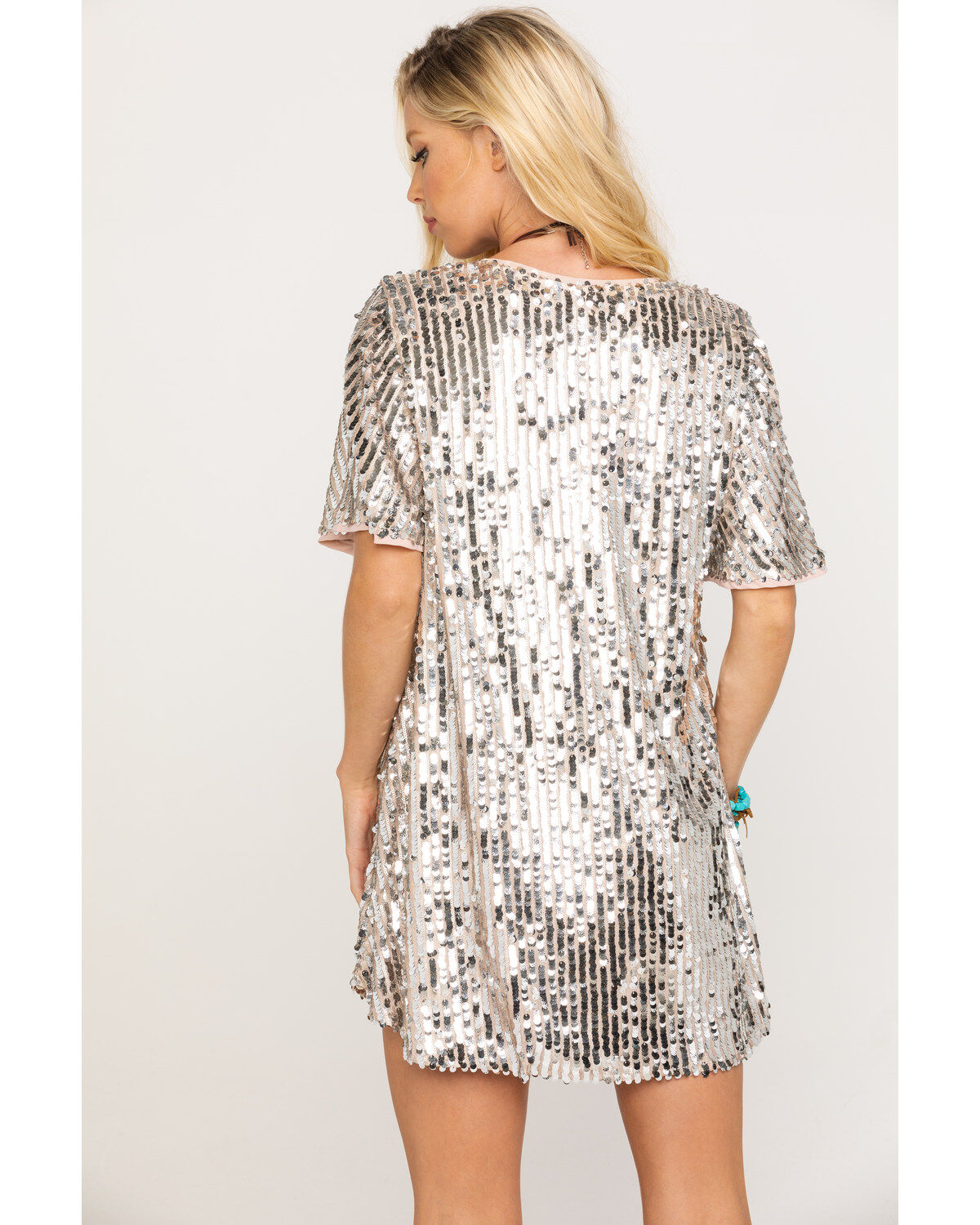 glitter tunic dress