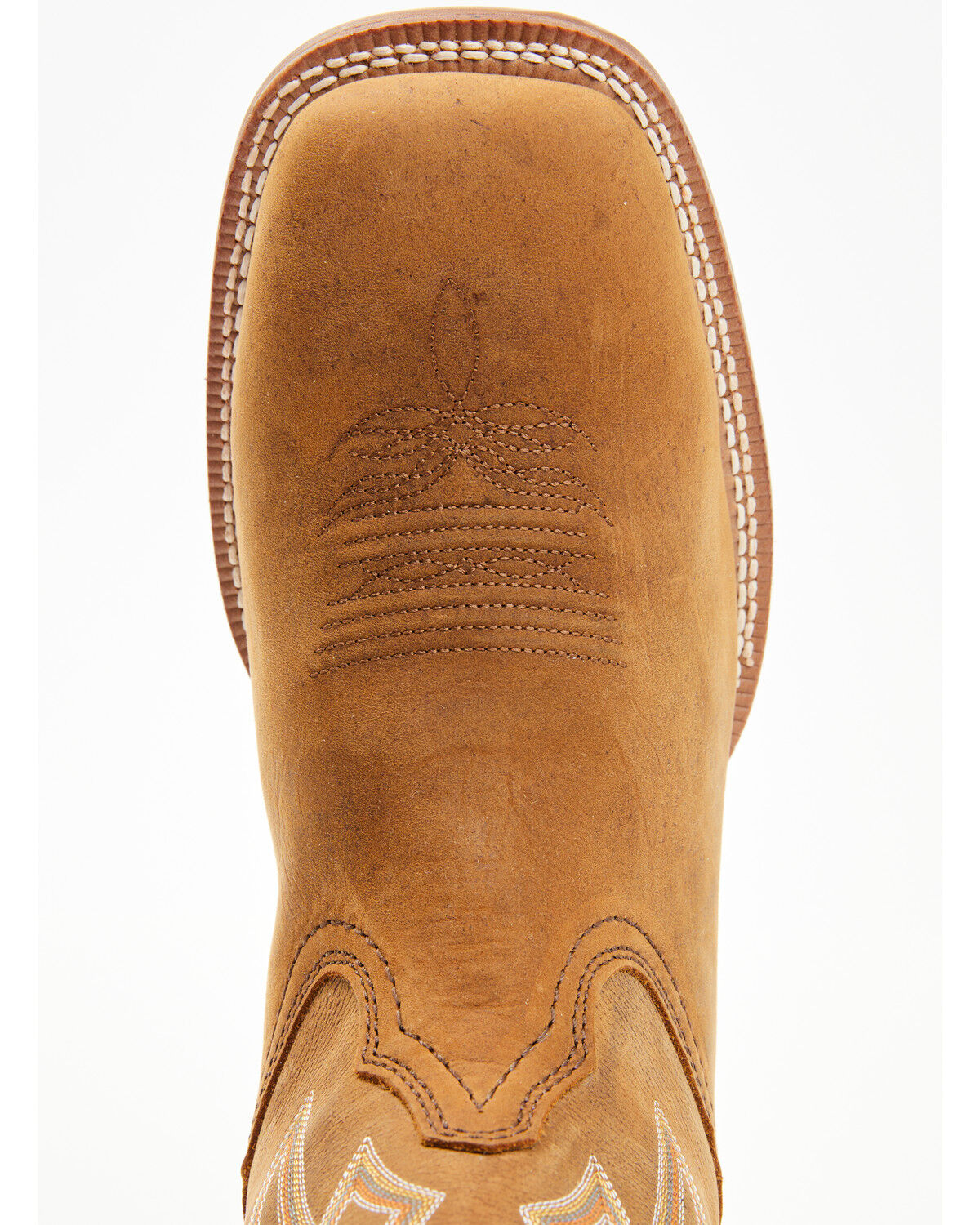 Image #6 - Justin Men's Frontier Western Boots - Broad Square Toe, Brown, hi-res