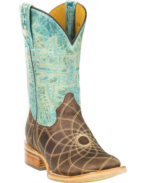 Image #1 - Tin Haul Dreamcatcher Cowgirl Boots - Square Toe, Brown, hi-res