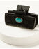 Image #2 - Shyanne Women's Tooled Floral Leather Hair Clip, Black, hi-res