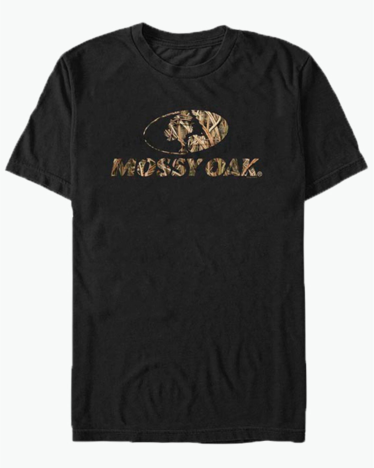 Image #1 - Mossy Oak Men's Grass Blades Logo Short Sleeve Graphic T-Shirt, Black, hi-res