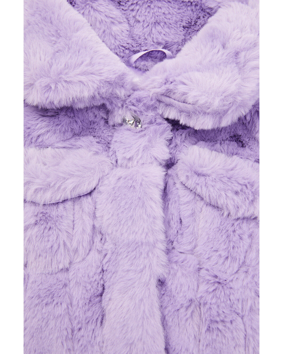 Image #2 - Urban Republic Infant Girls' Faux Fur Snap Jacket, Light Purple, hi-res