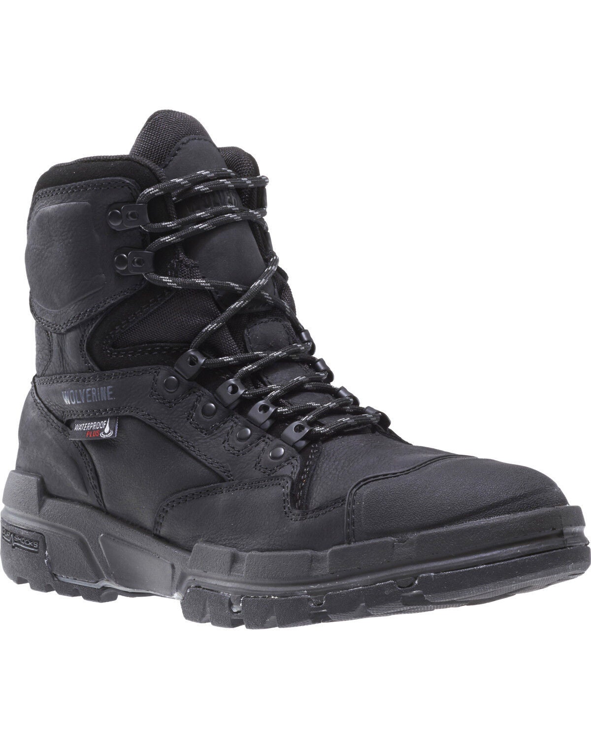 Wolverine Men's Black Legend Durashocks CarbonMax 6" Work Boots - Safety Toe, Black, hi-res
