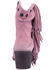 Image #4 - Circle G Women's Studded Suede Fringe Ankle Boots - Round Toe, Light Purple, hi-res