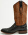 Image #3 - Tanner Mark Men's Caiman Print Western Boots - Round Toe, Black, hi-res