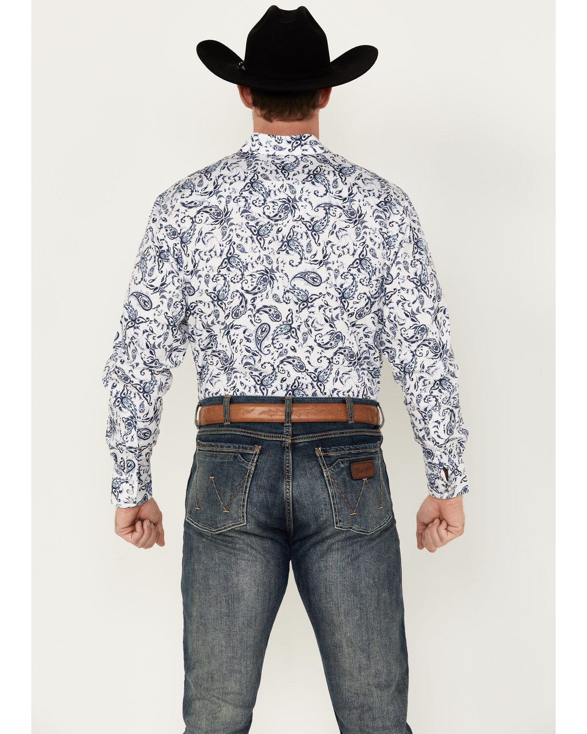 Image #4 - Rodeo Clothing Men's Floral Paisley Print Long Sleeve Pearl Snap Western Shirt, , hi-res
