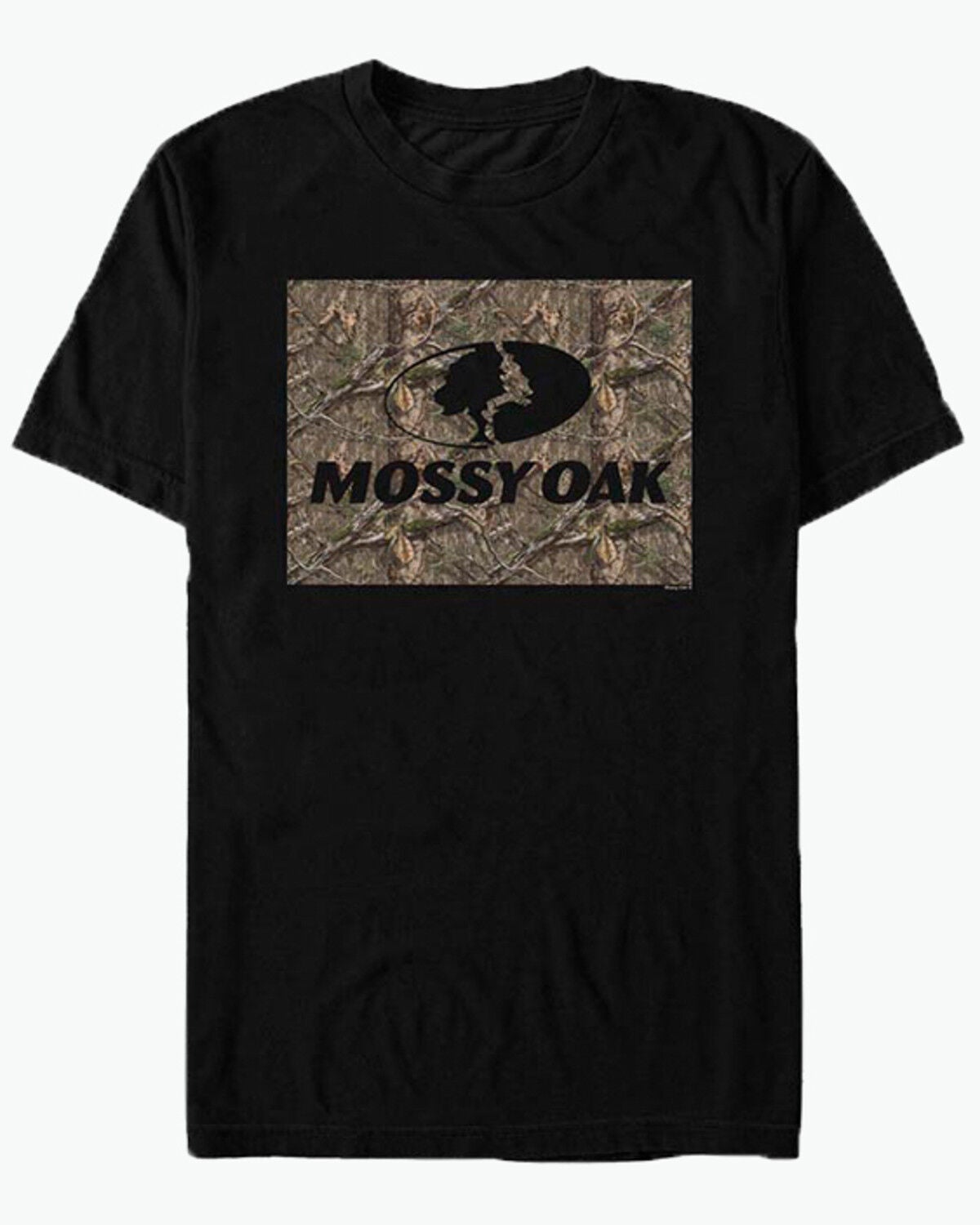 Image #1 - Mossy Oak Men's In The Woods Logo Short Sleeve Graphic T-Shirt, Black, hi-res