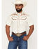 Image #1 - Sendero Provisions Men's Prescott Embroidered Short Sleeve Snap Western Shirt, Off White, hi-res