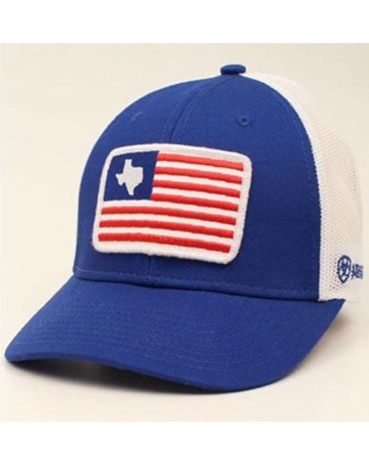 Image #1 - Ariat Men's Texas USA Flag Patch Ball Cap, Blue, hi-res