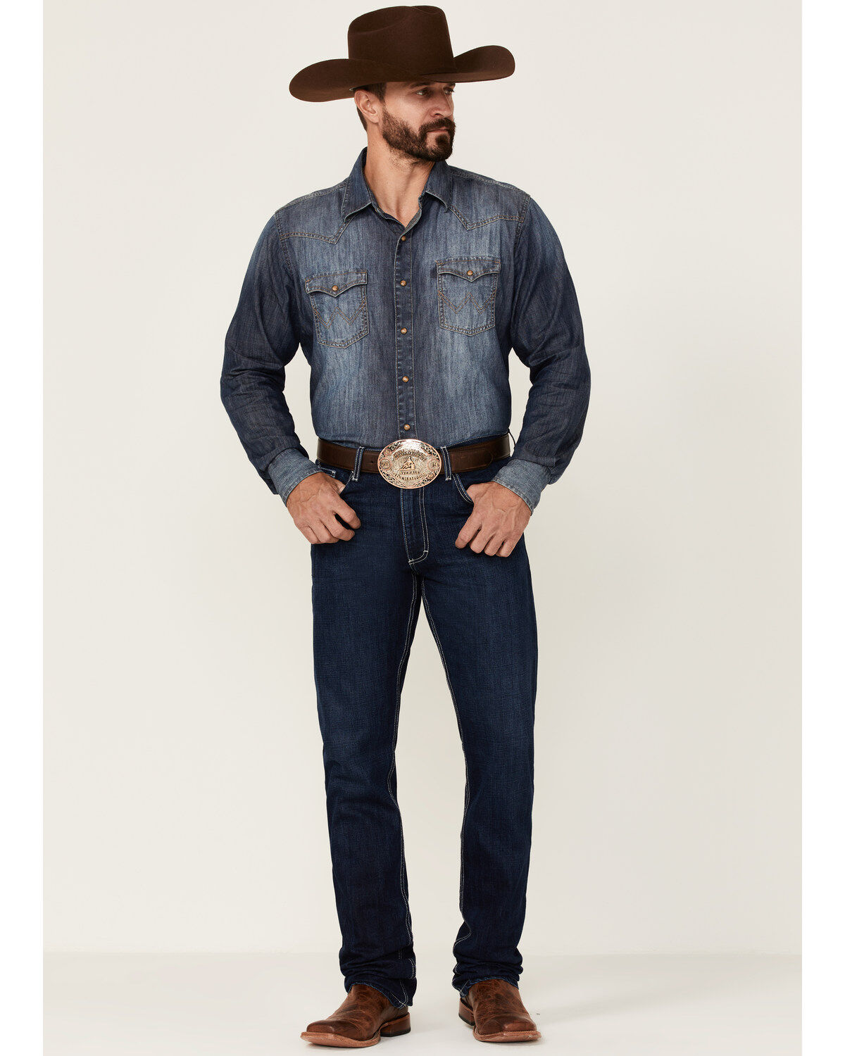 Image #1 - Kimes Ranch Men's Thomas Dark Wash Straight Bootcut Riding Jeans, Indigo, hi-res