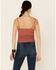 Image #4 - Mystree Women's Sweater-Knit Lace-Up Cami, Coral, hi-res
